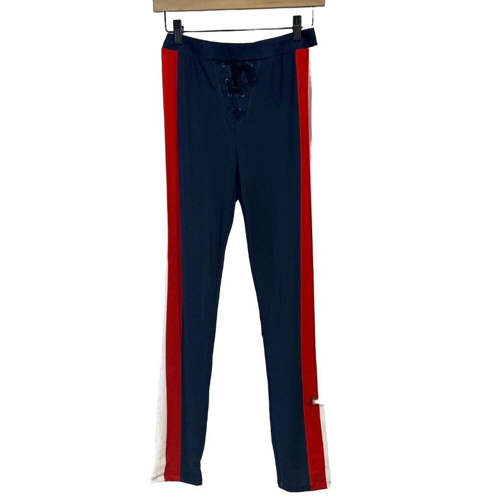 NE PATRIOTS LACE UP FRONT LOUNGEPANTS (RETAIL $40)